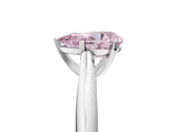White gold Fancy Pink Pear Cut Diamond Solitaire Engagement Ring with Cathedral Setting and Four-Prong Mount_186