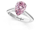 White gold Fancy Pink Pear Cut Diamond Solitaire Engagement Ring with Cathedral Setting and Four-Prong Mount_26
