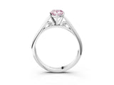 White gold Fancy Pink Pear Cut Diamond Solitaire Engagement Ring with Cathedral Setting and Four-Prong Mount_28
