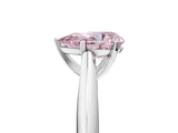 White gold Fancy Pink Pear Cut Diamond Solitaire Engagement Ring with Cathedral Setting and Four-Prong Mount_36