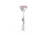 White gold Fancy Pink Pear Cut Diamond Solitaire Engagement Ring with Classic Band and Four-Prong Setting_101