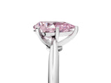 White gold Fancy Pink Pear Cut Diamond Solitaire Engagement Ring with Classic Band and Four-Prong Setting_104