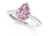 White gold Fancy Pink Pear Cut Diamond Solitaire Engagement Ring with Classic Band and Four-Prong Setting_37