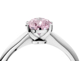 White gold Fancy Pink Pear Cut Diamond Solitaire Engagement Ring with Classic Band and Four-Prong Setting_40