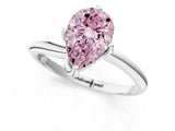 White gold Fancy Pink Pear Cut Diamond Solitaire Engagement Ring with Four-Prong Setting and Classic Band_21