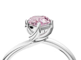 White gold Fancy Pink Pear Cut Diamond Solitaire Engagement Ring with Four-Prong Setting and Classic Band_24