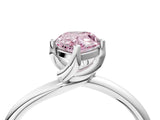 White gold Fancy Pink Pear Cut Diamond Solitaire Engagement Ring with Four-Prong Setting and Classic Band_36