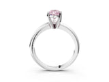 White gold Fancy Pink Pear Cut Diamond Solitaire Engagement Ring with Round Band and Four-Prong Setting_165