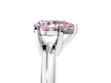 White gold Fancy Pink Pear Cut Diamond Solitaire Engagement Ring with Round Band and Four-Prong Setting_175