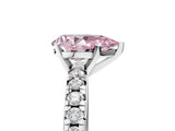 White gold Fancy Pink Pear Cut Diamond Solitaire Pavé Engagement Ring with Round Band and Prong Setting_60