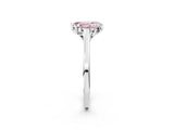 White gold Fancy Pink Pear Cut Diamond Solitaire Ring with Flower Prong Setting and Classic Band_52