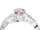 White gold Fancy Pink Pear Cut Diamond Solitaire Ring with Four-Prong Setting and Twisted Pavé Band_52
