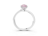 White gold Fancy Pink Pear Cut Diamond Solitaire Ring with Thin Band and Prong Setting_37