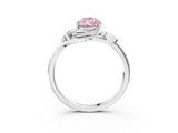 White gold Fancy Pink Pear Cut Diamond Solitaire Ring with Twist Band and Four-Prong Setting_115