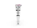 White gold Fancy Pink Pear Cut Diamond Three-Stone Ring with Channel Set Band and Four-Prong Setting_62