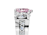 White gold Fancy Pink Pear Cut Diamond Three-Stone Ring with Channel Set Band and Four-Prong Setting_65