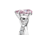 White gold Fancy Pink Pear  Cut Diamond Twisted Band with Pavé Setting and Four-Prong Setting_25