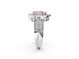 White gold Fancy Pink Pear Cut Halo Diamond Engagement Ring with Pave Split Shank and Four-Prong Setting_14