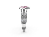 White gold Fancy Pink Pear  Cut Halo Diamond Engagement Ring with Split Shank and Four-Prong Setting_22