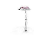 White gold Fancy Pink Pear Cut Halo Diamond Ring with Solitaire Band and Prong Setting_2