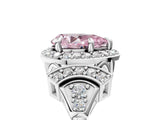 White gold Fancy Pink Pear Cut Halo Diamond Split Shank Engagement Ring with Four-Prong Setting_5