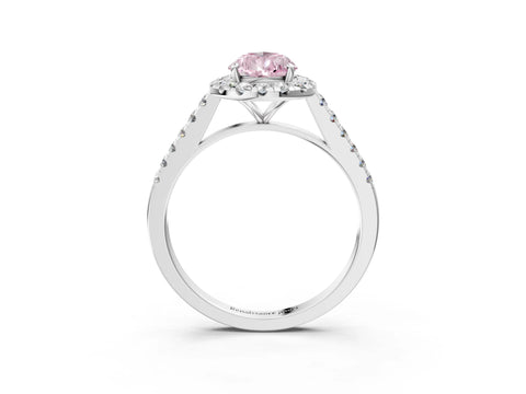 White gold Fancy Pink Pear Cut Halo Pave Diamond Engagement Ring with Four-Prong Setting_63