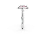 White gold Fancy Pink Pear  Cut Halo Pave Split Shank Prong Setting Ring_34