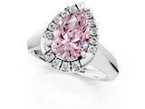 White gold Fancy Pink Pear  Cut Halo Solitaire Engagement Ring with Square Band and Four-Prong Setting_13