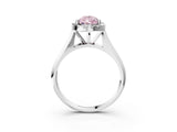 White gold Fancy Pink Pear  Cut Halo Solitaire Engagement Ring with Square Band and Four-Prong Setting_15