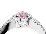 White gold Fancy Pink Pear  Cut Halo Split Shank Diamond Ring with Four-Prong Setting_49