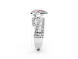 White gold Fancy Pink Pear  Cut Halo Split Shank Prong Setting Ring_28