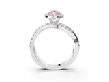White gold Fancy Pink Pear  Cut Halo Split Shank Prong Setting Ring_29