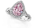 White gold Fancy Pink Pear Cut Halo Twist Band with Four-Prong Setting_37