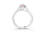 White gold Fancy Pink Pear Cut Solitaire Cathedral Diamond Engagement Ring with Channel-Set Band and Four-Prong Setting_18