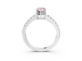 White gold Fancy Pink Pear Cut Solitaire Diamond Engagement Ring with Pavé Band and Six-Prong Setting_15