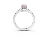 White gold Fancy Pink Pear Cut Solitaire Diamond Engagement Ring with Pavé Band and Six-Prong Setting_27
