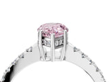 White gold Fancy Pink Pear Cut Solitaire Diamond Engagement Ring with Pavé Band and Six-Prong Setting_28