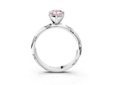 White gold Fancy Pink Pear Cut Solitaire Diamond Engagement Ring with Twisted Pave Band and Four-Prong Setting_22