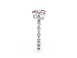 White gold Fancy Pink Pear Cut Solitaire Diamond Ring with Infinity Twist Band and Four-Prong Setting_2