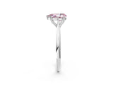 White gold Fancy Pink Pear Cut Solitaire Diamond Ring with Six-Prong Setting and Classic Band_26