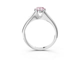 White gold Fancy Pink Pear Cut Solitaire Diamond Ring with Six-Prong Setting and Classic Band_58