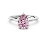 White gold Fancy Pink Pear  Cut Solitaire Engagement Ring with Four-Prong Setting and Classic Band_20