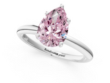 White gold Fancy Pink Pear  Cut Solitaire Engagement Ring with Four-Prong Setting and Classic Band_21
