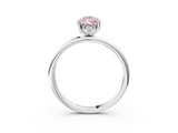 White gold Fancy Pink Pear  Cut Solitaire Engagement Ring with Four-Prong Setting and Classic Band_23