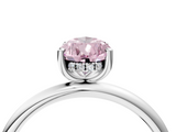 White gold Fancy Pink Pear  Cut Solitaire Engagement Ring with Four-Prong Setting and Classic Band_24