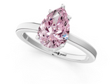 White gold Fancy Pink Pear  Cut Solitaire Engagement Ring with Four-Prong Setting on a Classic Band_21