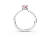 White gold Fancy Pink Pear  Cut Solitaire Engagement Ring with Four-Prong Setting on a Classic Band_23