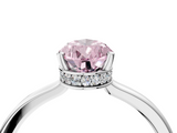 White gold Fancy Pink Pear  Cut Solitaire Engagement Ring with Four-Prong Setting on a Classic Band_24