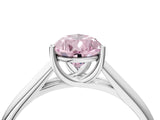 White gold Fancy Pink Pear Cut Solitaire Engagement Ring with Tapered Band and Four-Prong Setting_19