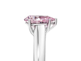 White gold Fancy Pink Pear Cut Solitaire Engagement Ring with Tapered Band and Four-Prong Setting_20